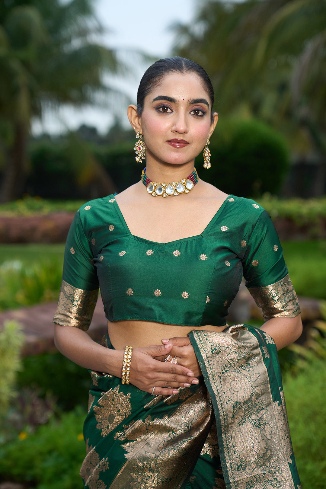 Mint Green Banarasi Silk Woven Design Kanjeevaram Saree