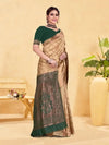 Gold Banarasi Silk Woven Design Kanjeevaram Saree