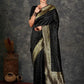 Black Banarasi Silk Woven Design Kanjeevaram Saree