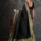 Black Banarasi Silk Woven Design Kanjeevaram Saree