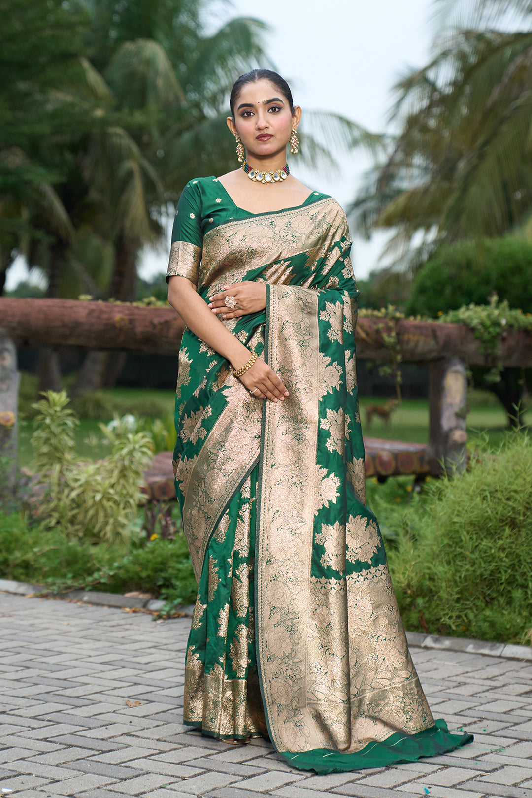 Mint Green Banarasi Silk Woven Design Kanjeevaram Saree