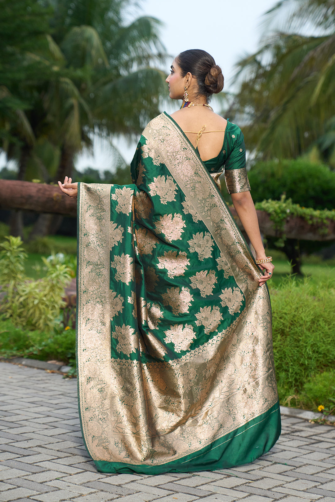 Mint Green Banarasi Silk Woven Design Kanjeevaram Saree