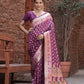 Purple Banarasi Silk Woven Design Kanjeevaram Saree