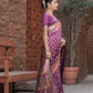 Purple Banarasi Silk Woven Design Kanjeevaram Saree