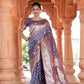 Blue Banarasi Silk Woven Design Kanjeevaram Saree