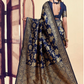 Blue Banarasi Silk Woven Design Kanjeevaram Saree