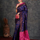 Purple Banarasi Silk Woven Design Kanjeevaram Saree