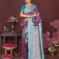 Purple Banarasi Silk Woven Design Kanjeevaram Saree