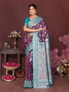 Purple Banarasi Silk Woven Design Kanjeevaram Saree