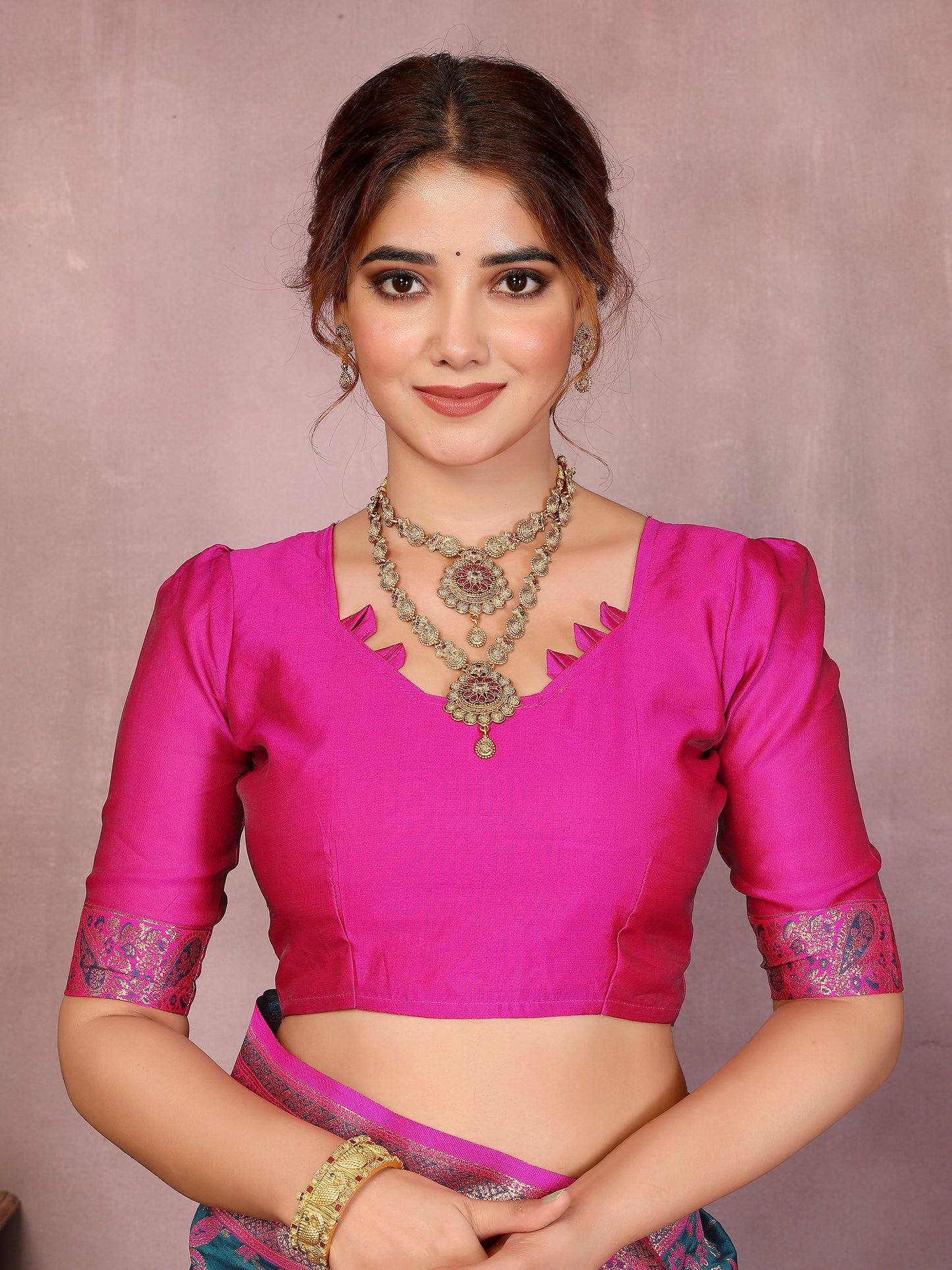 Blue Banarasi Silk Woven Design Kanjeevaram Saree