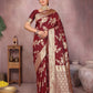 Maroon Banarasi Silk Woven Design Kanjeevaram Saree