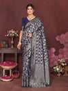 Blue Banarasi Silk Woven Design Kanjeevaram Saree
