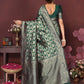 Green Banarasi Silk Woven Design Kanjeevaram Saree