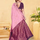 Pink Banarasi Silk Woven Design Kanjeevaram Saree